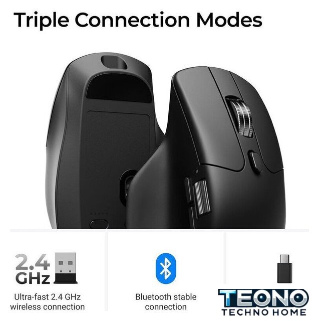 Мышь Keychron M6 Wireless (черный, с тихим кликом) - Изображение №2 — Интернет-магазин Teono.by