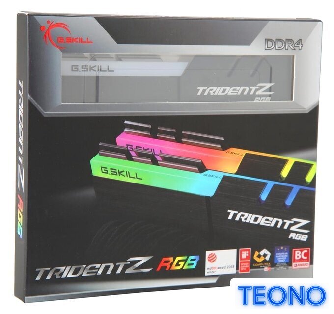 Оперативная память G.Skill Trident Z RGB 2x8GB DDR4 PC4-32000 F4-4000C18D-16GTZRB - Изображение №2 — Интернет-магазин Teono.by