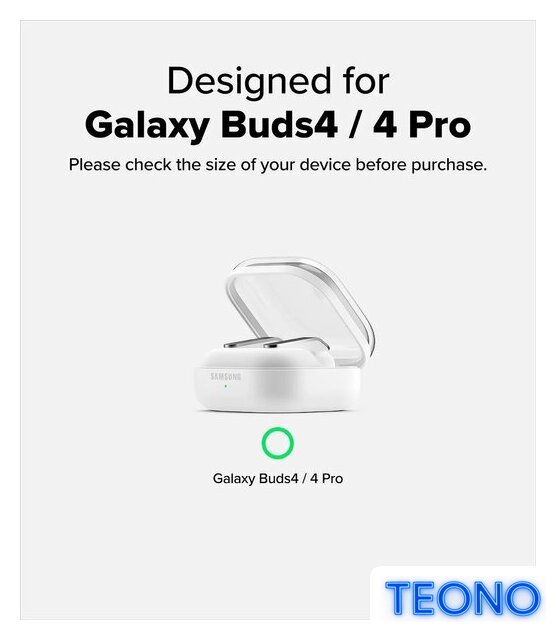 Чехол Ringke Silicone для Galaxy Buds 4/4 Pro Pink Sand - Изображение №2 — Интернет-магазин Teono.by