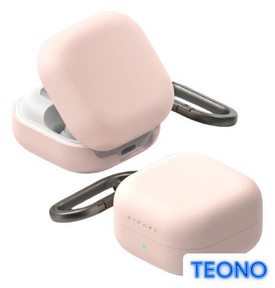 Чехол Ringke Silicone для Galaxy Buds 4/4 Pro Pink Sand - Изображение №1 — Интернет-магазин Teono.by