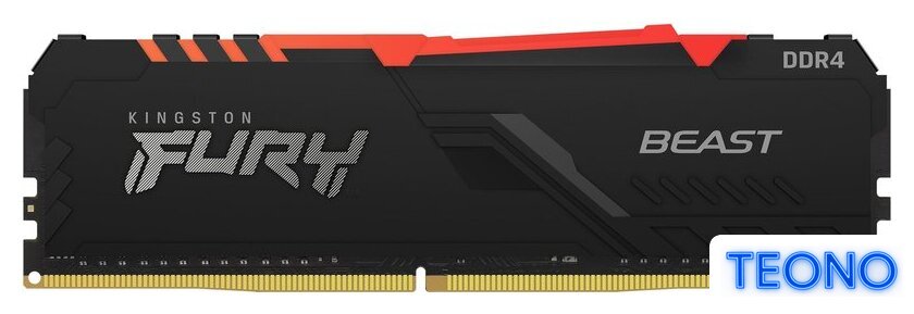 Оперативная память Kingston FURY Beast RGB 2x8GB DDR4 PC4-25600 KF432C16BBAK2/16 - Изображение №4 — Интернет-магазин Teono.by