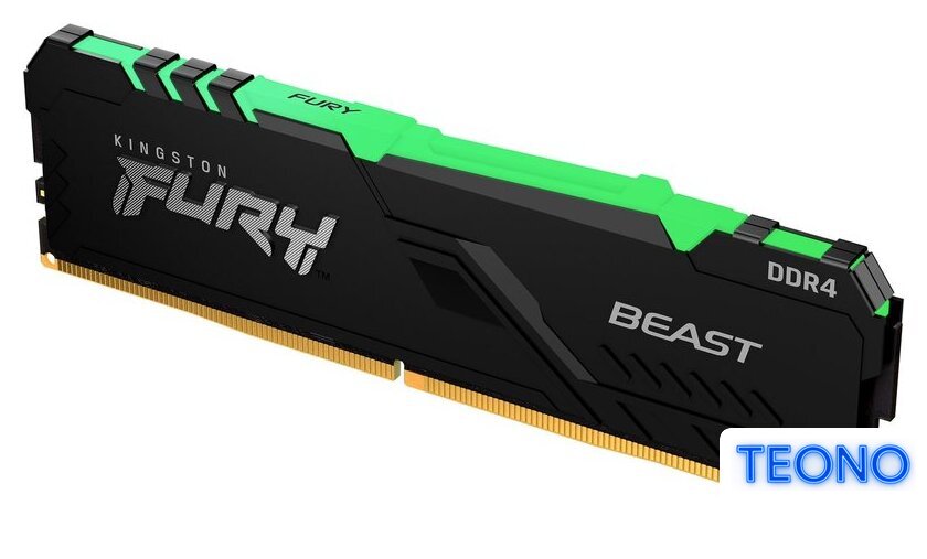 Оперативная память Kingston FURY Beast RGB 2x8GB DDR4 PC4-25600 KF432C16BBAK2/16 - Изображение №3 — Интернет-магазин Teono.by