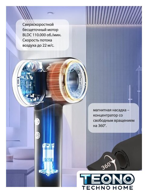 Фен Vivaris VB H8B (синий) - Изображение №5 — Интернет-магазин Teono.by