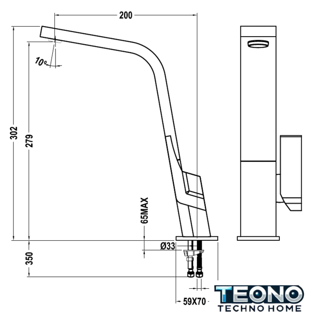 Смеситель TEKA Icon IC 915 Black (33.915.02.0N) - Изображение №2 — Интернет-магазин Teono.by