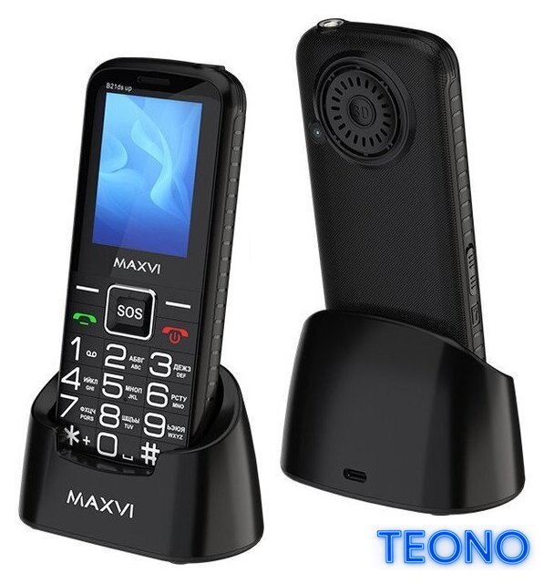 Кнопочный телефон Maxvi B21ds Up (черный) - Изображение №1 — Интернет-магазин Teono.by