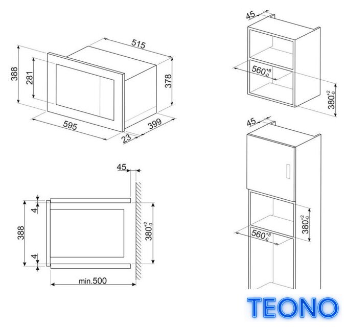 Микроволновая печь Smeg FMI025B3 - Изображение №2 — Интернет-магазин Teono.by