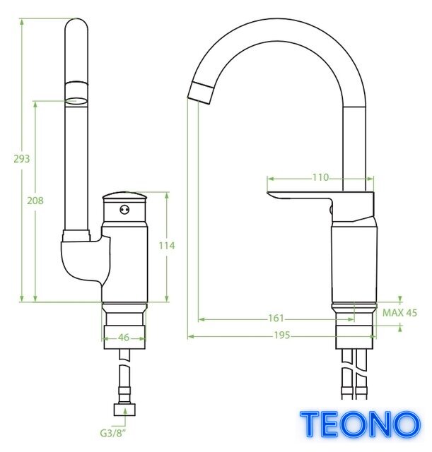 Смеситель Laveo Appia BLP 068D - Изображение №2 — Интернет-магазин Teono.by
