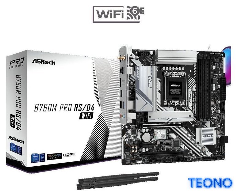 Материнская плата ASRock B760M Pro RS/D4 WiFi - Изображение №6 — Интернет-магазин Teono.by