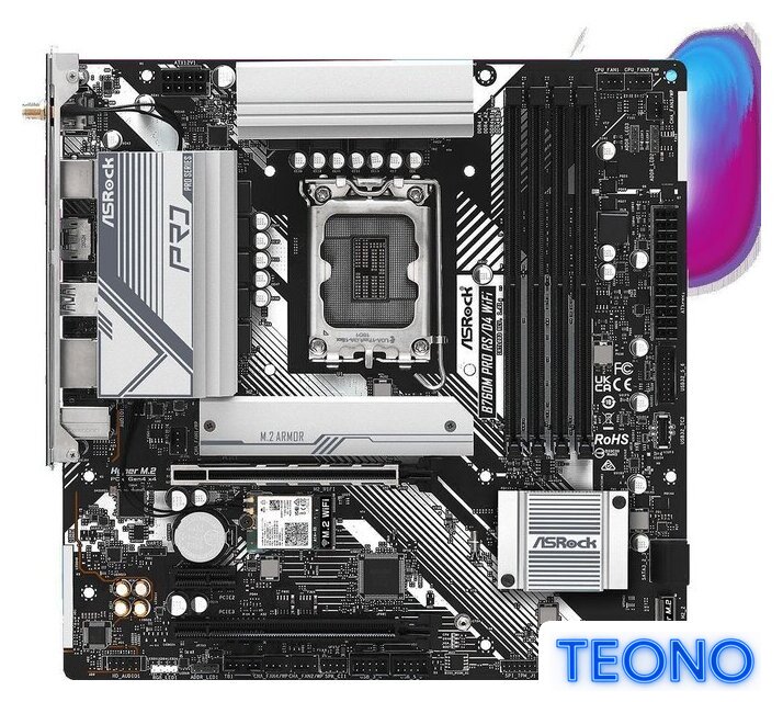 Материнская плата ASRock B760M Pro RS/D4 WiFi - Изображение №2 — Интернет-магазин Teono.by