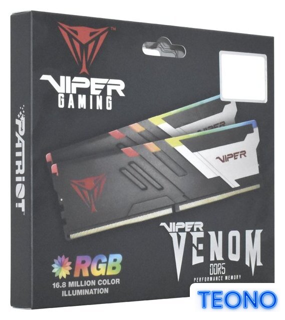 Оперативная память Patriot Viper Venom RGB 2x8ГБ DDR5 6000 МГц PVVR516G600C36K - Изображение №6 — Интернет-магазин Teono.by