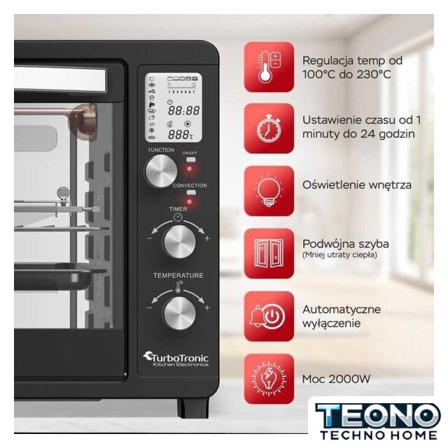 Мини-печь TurboTronic TT-DEV45 - Изображение №7 — Интернет-магазин Teono.by
