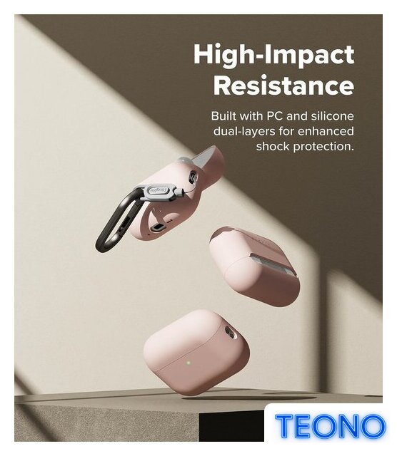 Чехол Ringke Silicone для Airpods Pro 3 Pink Sand - Изображение №4 — Интернет-магазин Teono.by