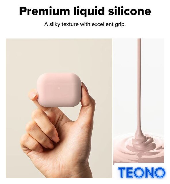 Чехол Ringke Silicone для Airpods Pro 3 Pink Sand - Изображение №3 — Интернет-магазин Teono.by