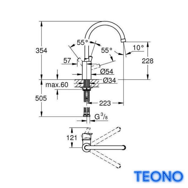 Смеситель Grohe Feel 32670DC0 - Изображение №2 — Интернет-магазин Teono.by