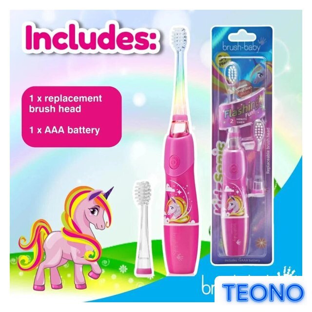 Электрическая зубная щетка Brush-Baby KidzSonic Unicorn - Изображение №4 — Интернет-магазин Teono.by