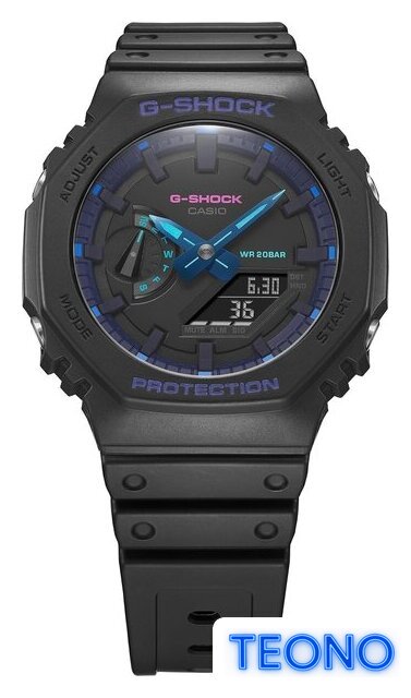 Наручные часы Casio G-Shock GA-2100VB-1A - Изображение №2 — Интернет-магазин Teono.by
