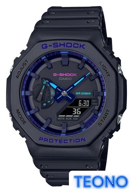Наручные часы Casio G-Shock GA-2100VB-1A - Изображение №1 — Интернет-магазин Teono.by