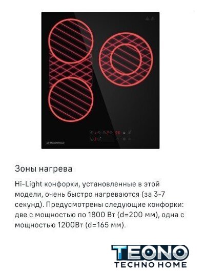 Варочная панель MAUNFELD CVCE453BDBK - Изображение №15 — Интернет-магазин Teono.by