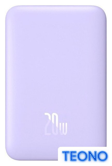 Внешний аккумулятор Baseus Magnetic Mini Air Wireless Fast Charge Power Bank 20W 10000mAh (сиреневый) - Изображение №1 — Интернет-магазин Teono.by