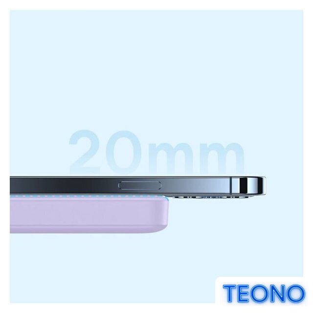 Внешний аккумулятор Baseus Magnetic Mini Air Wireless Fast Charge Power Bank 20W 10000mAh (сиреневый) - Изображение №14 — Интернет-магазин Teono.by