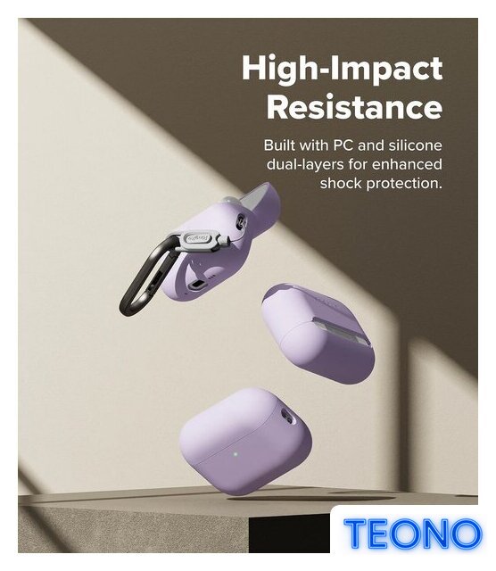 Чехол Ringke Silicone для Airpods Pro 3 Light Purple - Изображение №4 — Интернет-магазин Teono.by