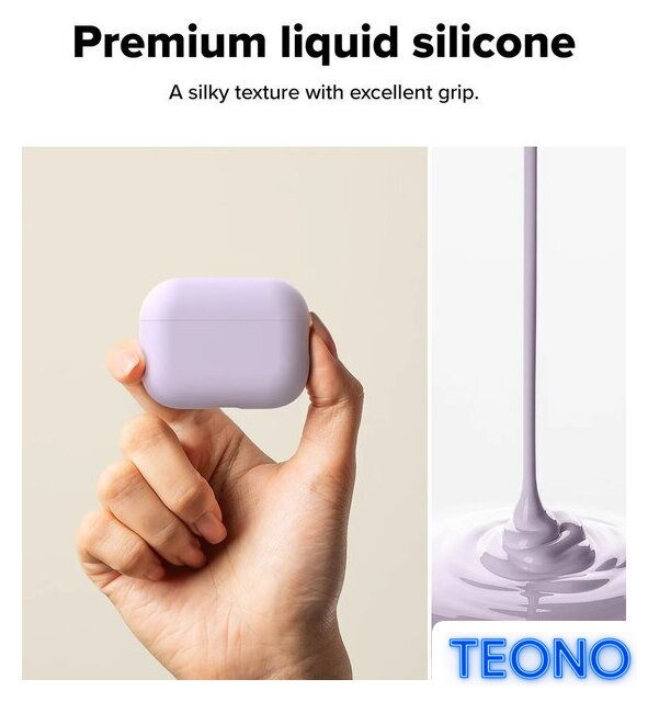 Чехол Ringke Silicone для Airpods Pro 3 Light Purple - Изображение №3 — Интернет-магазин Teono.by