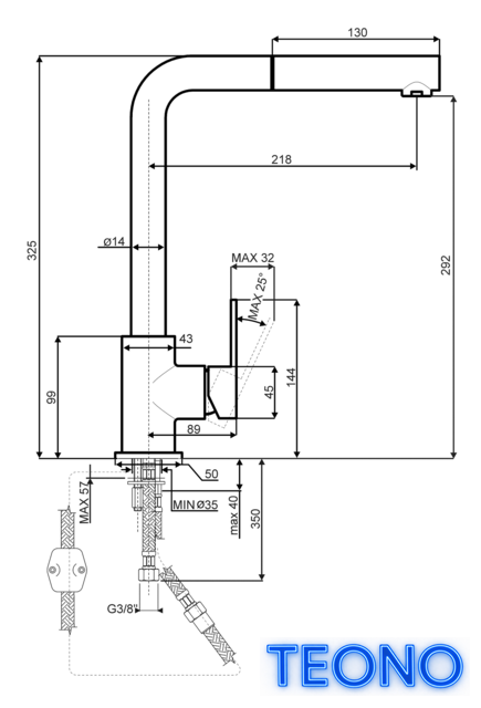 Смеситель Smeg MID1CR - Изображение №2 — Интернет-магазин Teono.by