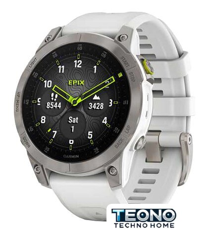 Умные часы Garmin Epix Sapphire Gen 2 (серебристый титан/белый) - Изображение №1 — Интернет-магазин Teono.by