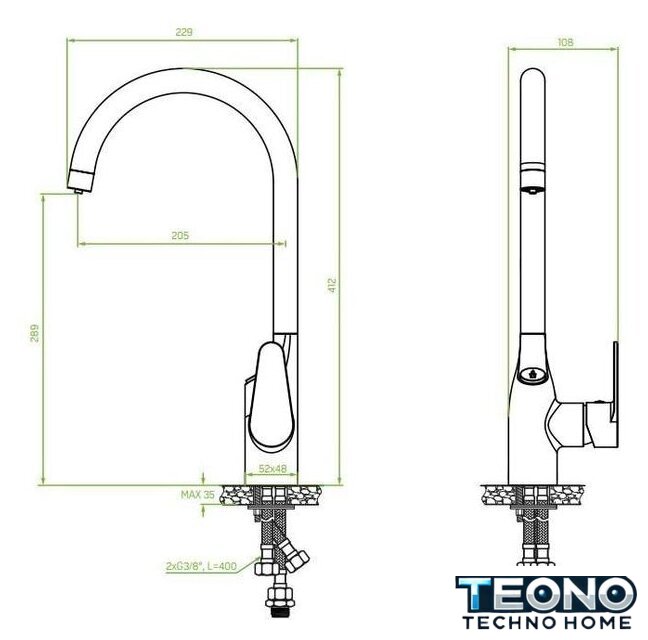 Смеситель Laveo Claro BAK 798D - Изображение №2 — Интернет-магазин Teono.by