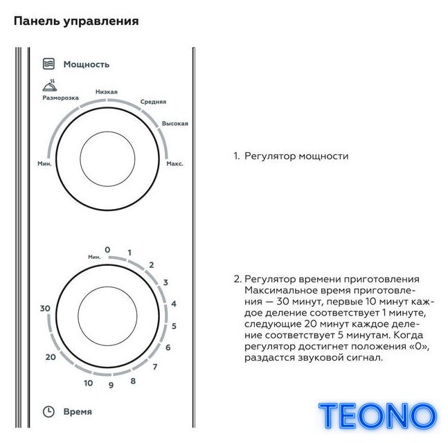 Микроволновая печь BQ MWO-20004SM/W (белый) - Изображение №4 — Интернет-магазин Teono.by