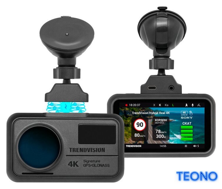 Видеорегистратор-радар детектор-GPS информатор (3в1) TrendVision Hybrid Signature Real 4K - Изображение №1 — Интернет-магазин Teono.by