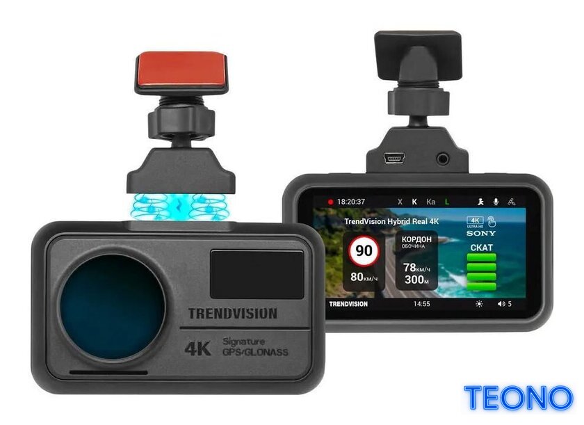Видеорегистратор-радар детектор-GPS информатор (3в1) TrendVision Hybrid Signature Real 4K - Изображение №2 — Интернет-магазин Teono.by
