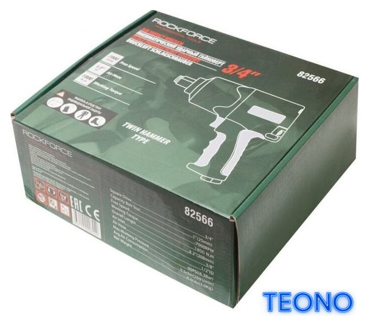Пневматический гайковерт RockForce RF-82566 - Изображение №7 — Интернет-магазин Teono.by