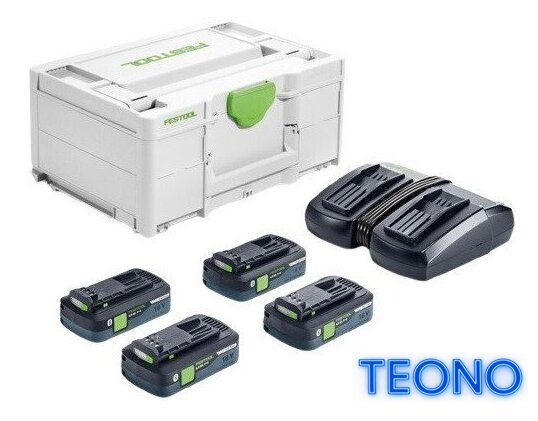 Аккумулятор с зарядным устройством Festool 577104 (18В/4x4 Ач + 18В) - Изображение №1 — Интернет-магазин Teono.by