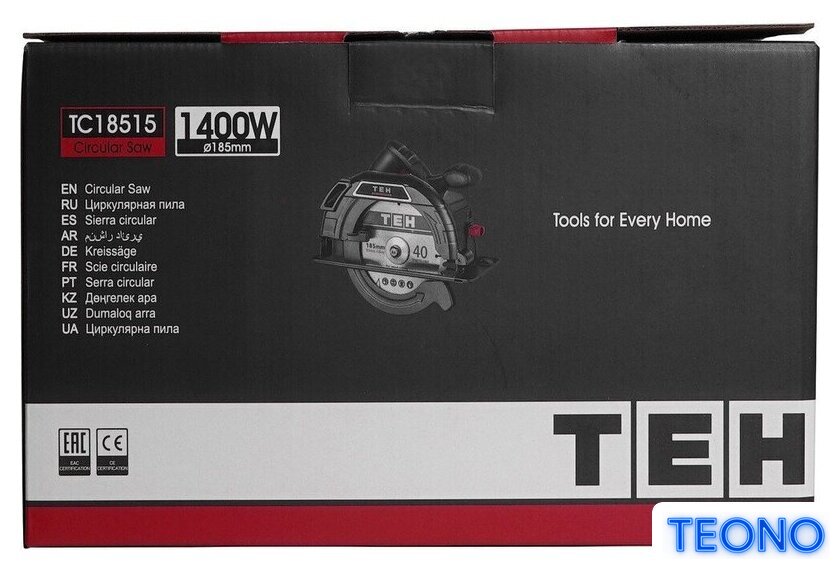 Дисковая (циркулярная) пила TEH TC18515 - Изображение №11 — Интернет-магазин Teono.by