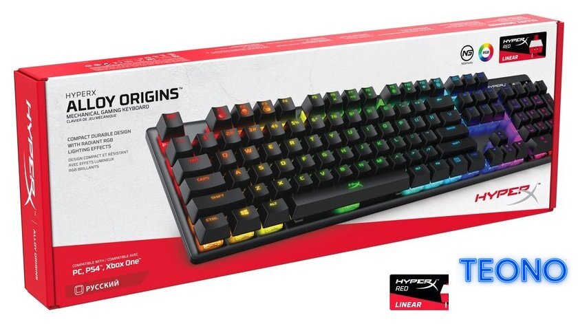 Клавиатура HyperX Alloy Origins (HyperX Red) - Изображение №6 — Интернет-магазин Teono.by