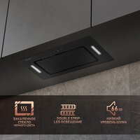 Кухонная вытяжка Weissgauff Intense 600 Touch Black Glass - Превью изображения №3 — Интернет-магазин Teono.by