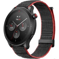 Amazfit GTR 4 (серый, с черным нейлоновым ремешком)