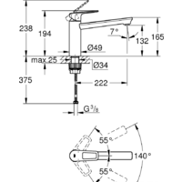 Смеситель Grohe BauLoop 31706000 - Превью изображения №4 — Интернет-магазин Teono.by