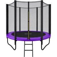 Батут GoUP Prestige-D252/8FT (с сеткой и лестницей, фиолетовый) - Превью изображения №4 — Интернет-магазин Teono.by