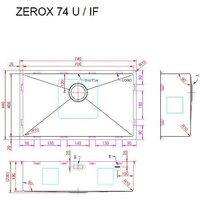 Кухонная мойка ZorG Zerox 74 U / IF Zurinox Steel - Превью изображения №4 — Интернет-магазин Teono.by