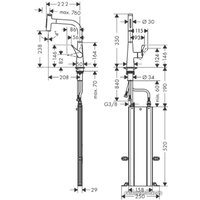 Смеситель Hansgrohe Metris Select M71 73817800 - Превью изображения №2 — Интернет-магазин Teono.by