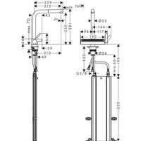 Смеситель Hansgrohe Aquno Select M81 73830670 (матовый черный) - Превью изображения №2 — Интернет-магазин Teono.by