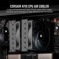 Кулер для процессора Corsair A115 Twin CT-9010011-WW - Превью изображения №2 — Интернет-магазин Teono.by