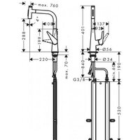 Смеситель Hansgrohe Talis Select M51 73867000 - Превью изображения №4 — Интернет-магазин Teono.by