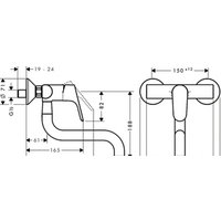 Смеситель Hansgrohe Focus [31825000] - Превью изображения №2 — Интернет-магазин Teono.by