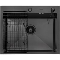Кухонная мойка ARFEKA ECO AR мойка 600*500, коландер F, дозатор BLACK DECOR MILLET - Превью изображения №2 — Интернет-магазин Teono.by