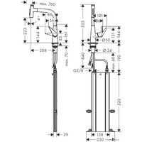 Смеситель Hansgrohe Talis Select M51 73868000 - Превью изображения №3 — Интернет-магазин Teono.by
