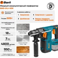 Перфоратор Bort BHD-21Li-XDK 93413472 (без АКБ) - Превью изображения №2 — Интернет-магазин Teono.by