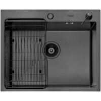 Кухонная мойка ARFEKA ECO AR мойка 600*500, коландер F, дозатор BLACK - Превью изображения №2 — Интернет-магазин Teono.by